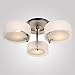 LOCO Acrylic Chandelier with 3 Lights (Chrome Finish) Flush Mount Chandeliers Modern Ceiling Light Fixture for Hallway, Entry, Bedroom, Living Room