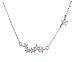 Tabwing Women's Sterling Silver 6 Stars Pendant Short Necklace