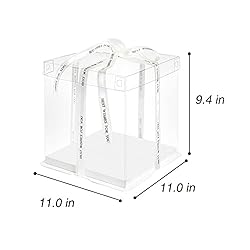 Clear Cake Box,4 Pcs Transparent Cake Box with