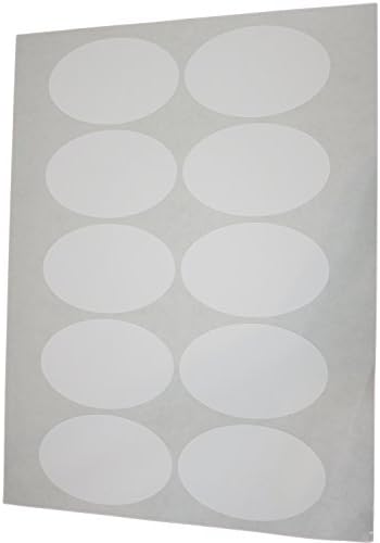 Water and Oil Proof large 3.25" x 2" Oval Labels by Curated Naturals