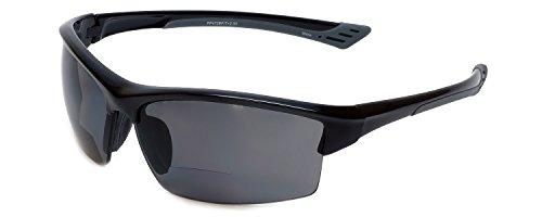 Grand Banks 472BF Polarized Bi-Focal Sport Reading Sunglasses in Black +3.00