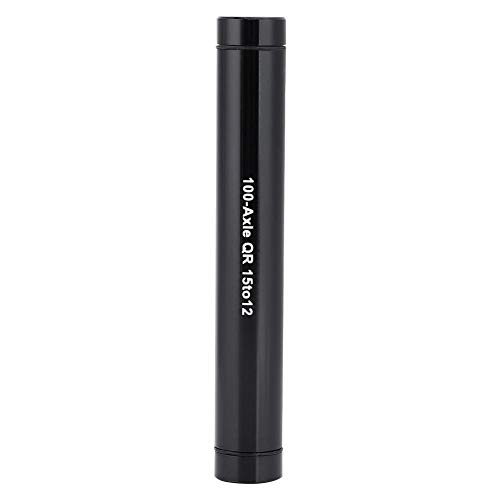 Thru Axle Adapter, Bicycle Thru Axle Adapter Bike Thru Axle Hub Adapter 15mm to 12mm Quick Release Skewer Bike Hub Adapter(Black)