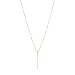 Spinningdaisy Minimal Chic Hanging Vertical Bar Necklace (gold-plated-base)
