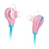 Wireless Bluetooth Headphones, SAUNORCH K96 Best Wireless Sport Earbuds With Mic HD Stereo Earphones Noise Cancelling Headsets for Running Workout Gym-Pink