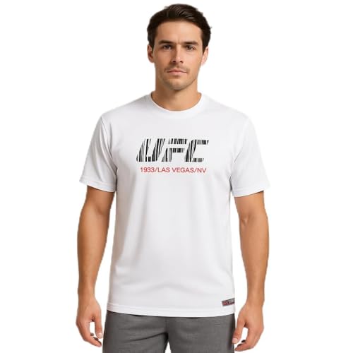 UFC T-shirt Blanc Officiel Homme – Collection 2025/2026 – Sport, Training & Streetwear – Tailles S à XXL