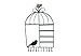 Ushoppingcart Wall Mount Jewelry Organizer Hanging Earring Holder Necklace Jewellry Display Stand Rack (birdcage pattern: black)