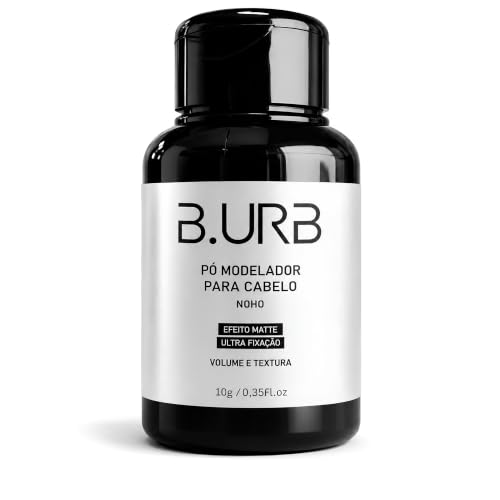 Pó Modelador Capilar B.URB NOHO 10g Matte Ultra Fixação e Volume | Efeito Matte e Textura Natural para Estilo Masculino Profissional
