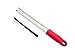 KitchenInstrument Brand Stainless Steel Zester with Red Handle and Brush