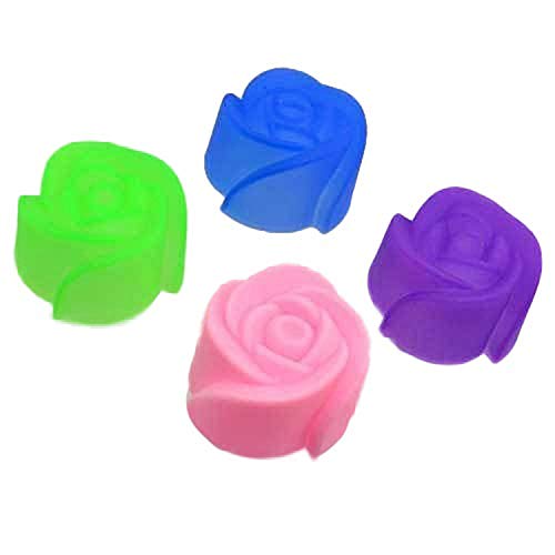 Dalkeyie 1pcs Silicone Rose Muffin Cookie Cup Cake Baking Mold Chocolate Jelly Maker Mould - Thumbnail 4
