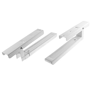 Plegable estante horno de microondas Escuadra de pared blanca 2pcs ...