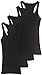 4 Pack Zenana Women's Racerback Tank Top Large Black, Black, Black, Black