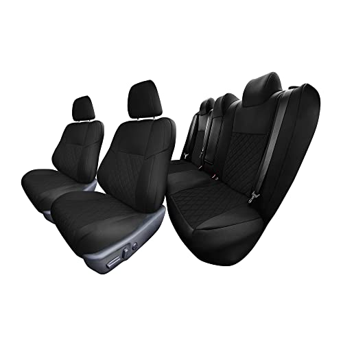 FH Group Custom Fit Seat Covers for 2012-2017 Toyota Camry LE | SE | XSE | XLE Neoprene Water Resistant Automotive Seat Covers- Full Set Black