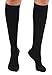 ABSOLUTE SUPPORT Compression Socks for Men 20-30mmHg, Made in USA Opaque Graduated Support Knee High for Embolism, Swelling, Varicose Veins Circulation - Black, Large, A104BL3
