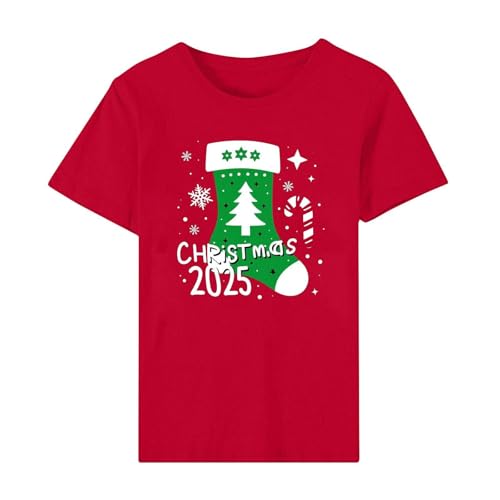 Merry Christmas Shirts for Women Cute Graphic Tees Holiday Short Sleeve T Shirt Tops Womens Crewneck Tshirts Ugly Xmas Gifts 2025 Gnomes Snowflakes Wine Glasses Snowman Tree Elk Santa Print T-Shirt