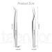 Teenitor 2 Pieces Eyelash Extensions Tweezers,Professional Stainless Steel Precision Tweezers set with Dolphin-shaped and Curved Pointed Tip Tweezers Nipper for lash Extensions