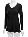 LL WT768 Womens Long Sleeve V Neck Trapeze Tunic XL BLACK