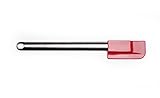 RSVP Small Silicone Spatula With Stainless Steel Handle, Red