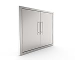 BBQ ACCESS DOOR/ELEGANT NEW STYLE* 31 Inch 304 Grade Stainless/ Steel Bbq Island/Outdoor Kitchen Access Doors Include Heavy Duty DOUBLE WALL Construction & Convenient Built In Paper Towel Holder