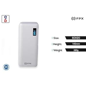 FoxProx FX-10000-32 10000mAH Lithium Ion Power Bank (White)