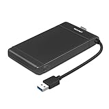 2.5 Hard Drive Enclosure, TeckNet USB 3.0 Hard Drive Disk HDD External Enclosure / Case for 9.5mm 7mm 2.5" SATA HDD and SSD, Tool-free HDD Installation