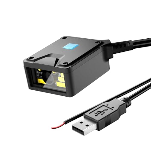 NetumScan 2D Barcode Reader Fixed Mount for Industrial Engine 1D/2D/QR Code Reader with USB Port Auto Induction Scan Suitable for Self-Service Terminals and Lines