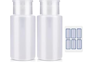 NXJ INFILILA Acetone Pump Dispenser, Push Down Pump Dispenser 2 Pack Nail Polish Remover Pump Empty Pump Bottle Dispenser for Alcohol, Nail Polish & Makeup Remover, Toner, etc