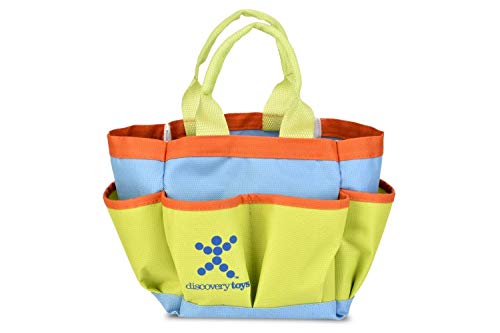 Discovery Toys Junior Garden Tote Set with Kid-Sized Real Tools & Watering Can