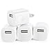 Spark Electronics 234980 Universal USB Port Colors USB AC/DC Power Adapter Home Wall Charger Plug with Easy Grip for iPhone 7/7 Plus 6/6 Plus Samsung Galaxy S5 S4 S3?, White¡­