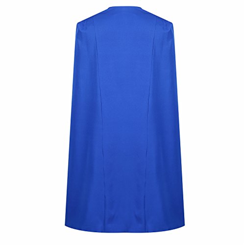 ASMAX HaoDuoYi Women Casual Open Front Cape Trench Duster Coat Longline Blazer(XXL,Royal Blue)