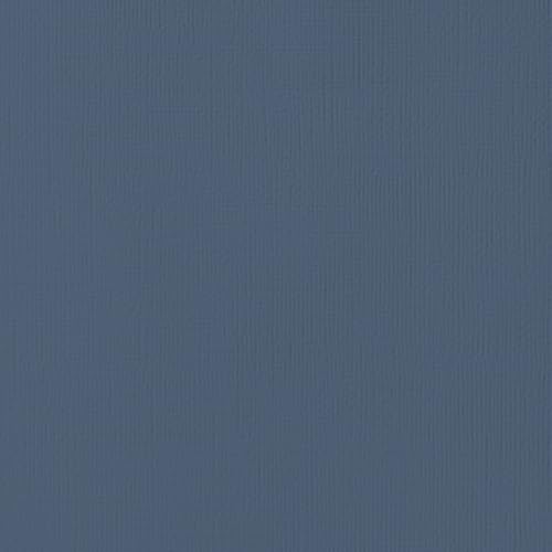 American Crafts 80lb Textured Cardstock 12"X12"-Blueberry