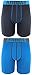 adidas Youth Kids-Boy's Sport Performance Climalite® Boxer Brief Underwear (2-Pack), Onix/Solar Blue Solar Blue/Onix, SMALL