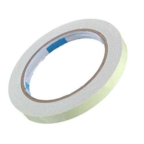 Glow in The Dark Green Luminous Tape Sticker, Iuhan Glow in Dark Tape for Stairs, Steps, Stage, Home, Walls, Safety, Markers, Parties, Stars, Dots (S:1cm x 3meters / 0.39" x 9.8ft)