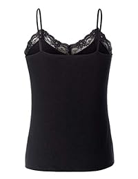 Chicwe - Camisola de punto para mujer, talla grande, elástica, con ribete de encaje