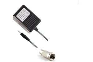 RUITROLIKER AC Adapter with TV Adapter F Type Male to RCA Female RF Coax Coaxial Connector Converter for Atari 2600