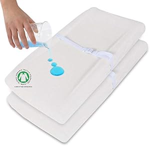 Changing Pad Cover Waterproof / 100% Organic Cotton Changing Pad Cover, 2 Pack Diaper Changing Pad Cover, Ultra Soft…
