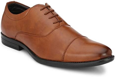 ANNI INTERNATIONAL Men's Synthetic Leather Light Weight Best Fit Ultra Comfort Formal Lace Up Oxford | Derby Shoes