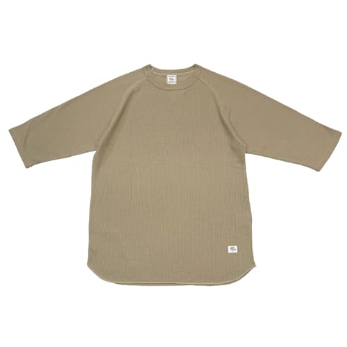 [JEMORGAN] ワッフル ラグラン７分袖クルーＴ モカ ＸＬ