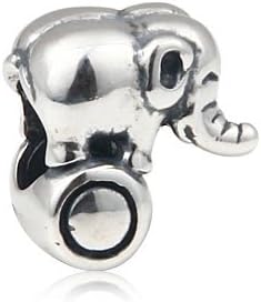 Hoobeads Jewelry Animal 925 Solid Sterling Silver Charm Pig&amp;cat&amp;puppy Dog&amp;ostrich&amp;frog&amp;turtle&amp;duck (elephant)