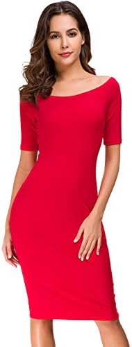 Acacia Flowers Women's Knitting Sexy Casual Short Sleeve Bodycon Tight Midi Dress Cocktail Party Pencil Dresses