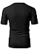 H2H Mens Cozy & Wearable V-neck Basic Cotton Blended T-shirts BLACK US XS/Asia S (CMTTS0197)