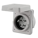 30Amp RV Power Inlet Box Nema L5-30P 30A Camper RV Power Inlet, 30A 125V Marine Shore Twist Lock Power Inlet for Camper RV, with Cover Cap White
