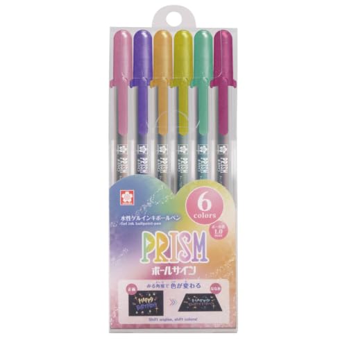 サクラクレパス 水性ゲルインキボールペン ボールサイン プリズム 1.0mm 6色 PGB6PR