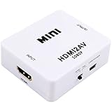 HOTNOW 1080P HDMI to AV RCA CVBS Composite Video Audio Converter Adapter Supports PAL and NTSC with Mini USB Cable for DVD PC Laptop Xbox PS3 PS4 TV STB VHS VCR Camera