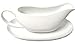 Porcelain Coupe Shaped Gravy Sauce Boat, With Saucer 16-Ounce