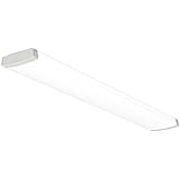 Lithonia Lighting TruWrap 4 Foot LED Ceiling Light Fixture, Low-Profile Wraparound LED Shop Light, Adjustable Lumens, Selecta