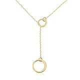Infinity Lariat Necklace Gold Plated Pendant Infinity Necklace Eternity Necklace