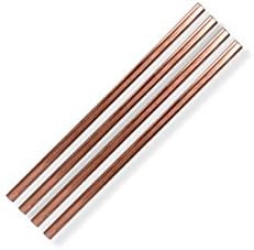 The Pineapple Metal Straws, Copper, 5", Set of 4