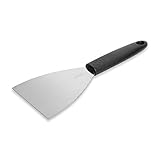 Triangular Scraper Spatula By Topenca Features A Stainless Steel Paddle And Black Plastic Handle For Your Home Kitchen Cooking Tools And Baking Accessories