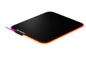 SteelSeries QcK Prism Cloth - Gaming Mouse Pad - 2 Zones RGB Lighting - Medium Size