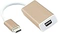 CY USB-C USB 3.1 Type C to Mini DisplayPort DP 1080p HDTV Adapter Cable with Gold Aluminium Case for 2015 New 12 Inch Macbook
